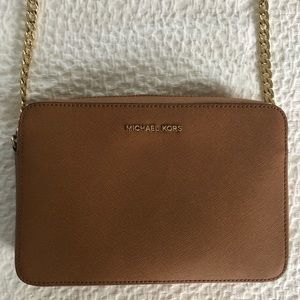 Michael Kors brown Jet Set Crossbody bag